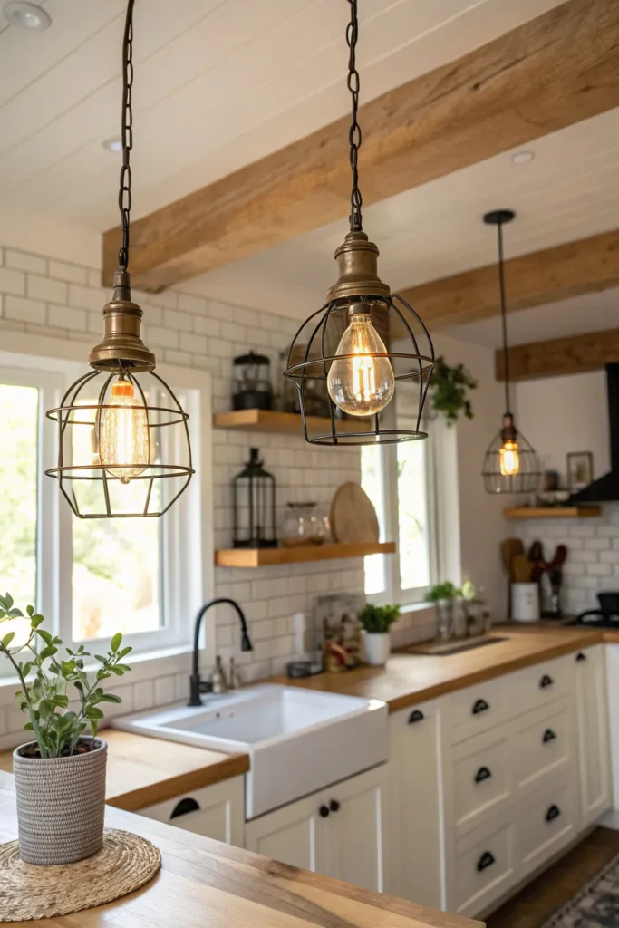 Japandi Kitchen Lighting Ideas