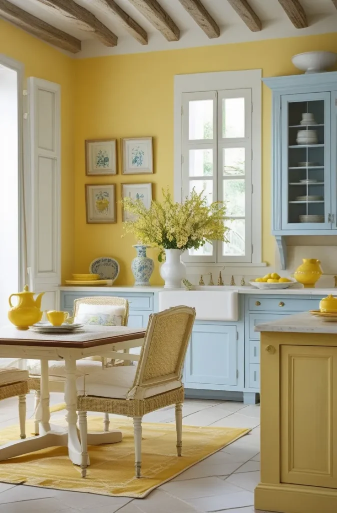 Blue French Country Kitchen Ideas