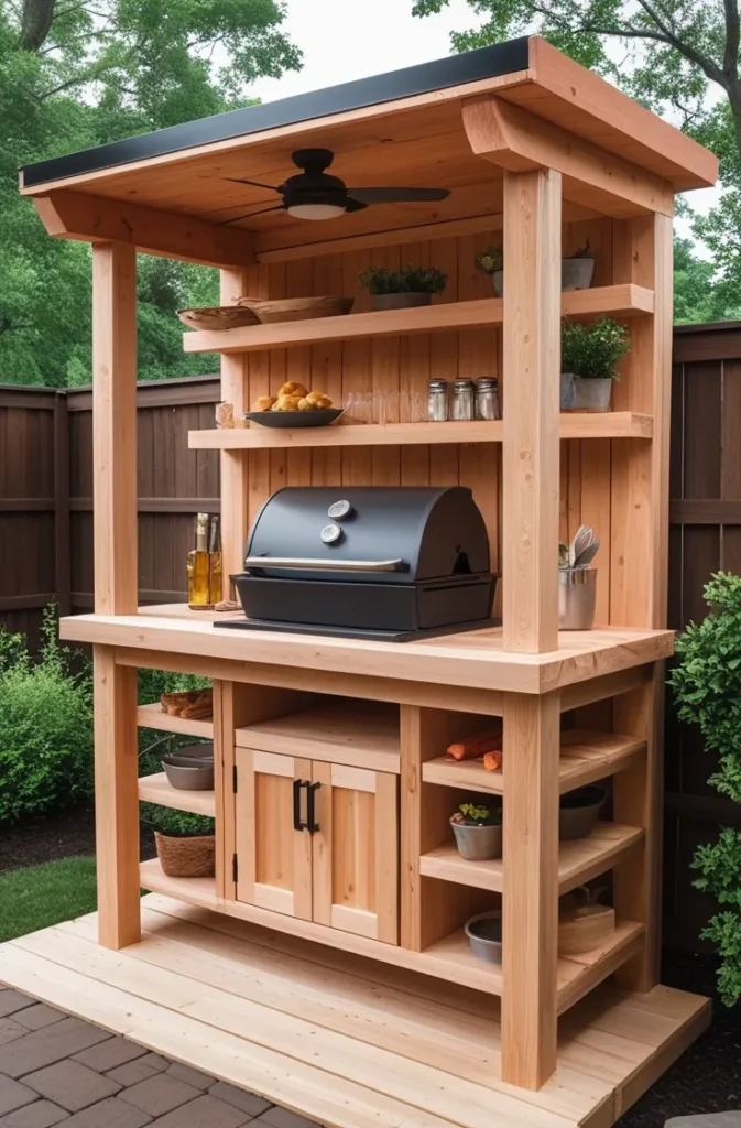 DIY Outdoor Grill Station