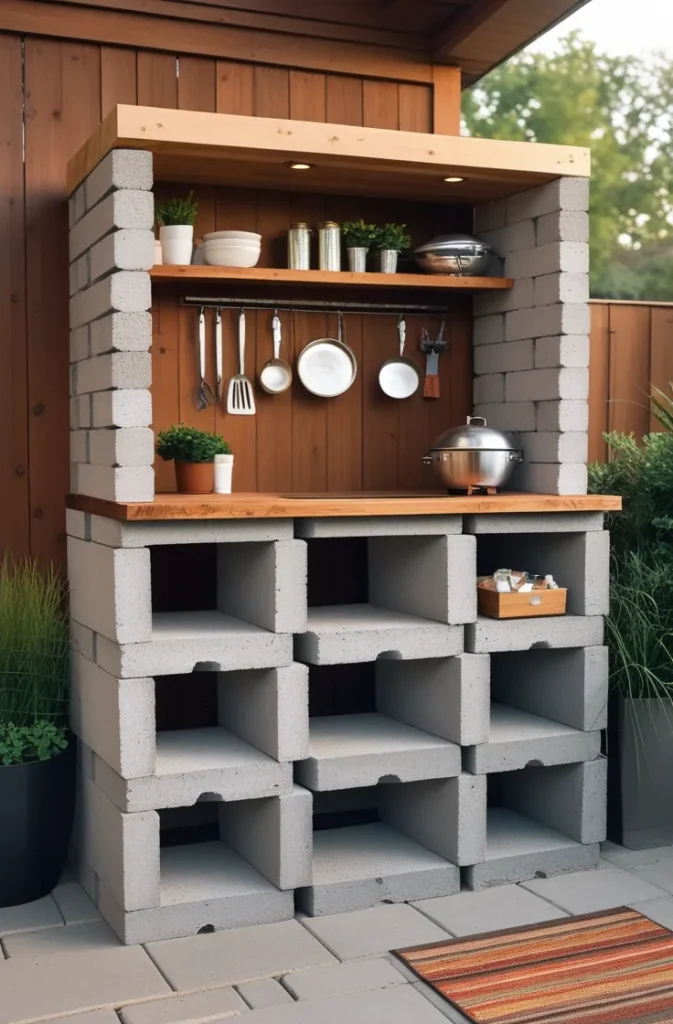 DIY Outdoor Grill Station
