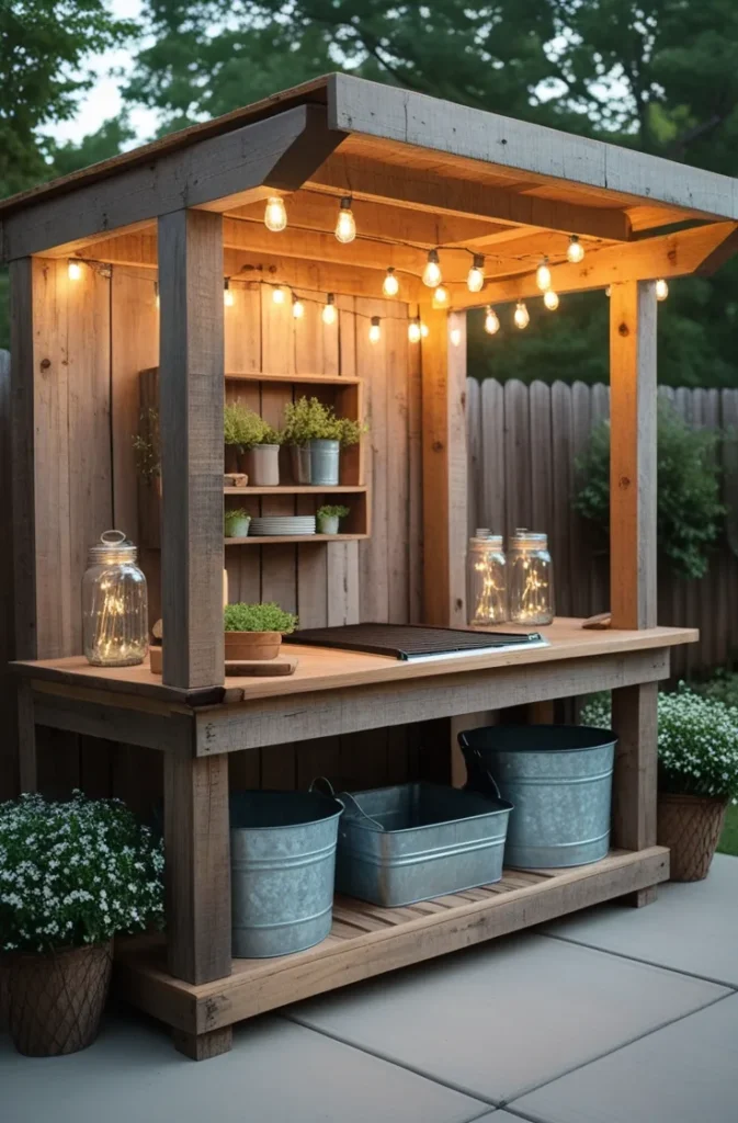 DIY Outdoor Grill Station