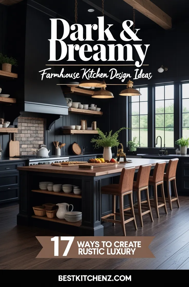 Dark Farmhouse Kitchen Design