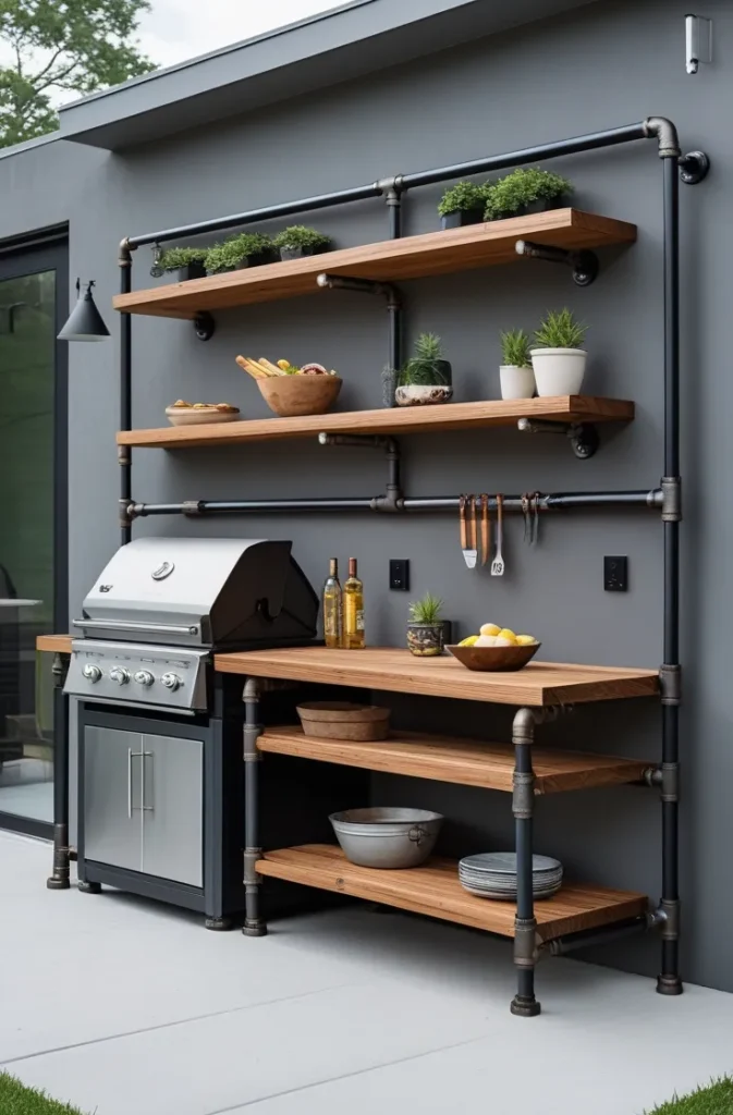 DIY Outdoor Grill Station
