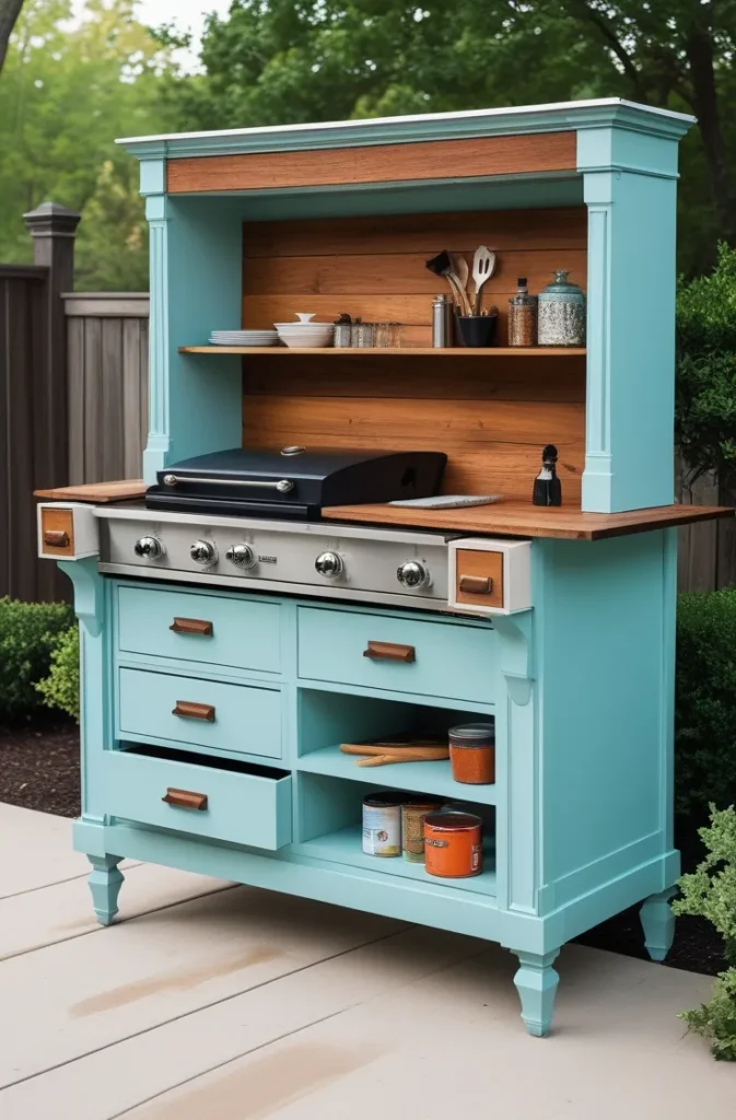 DIY Outdoor Grill Station