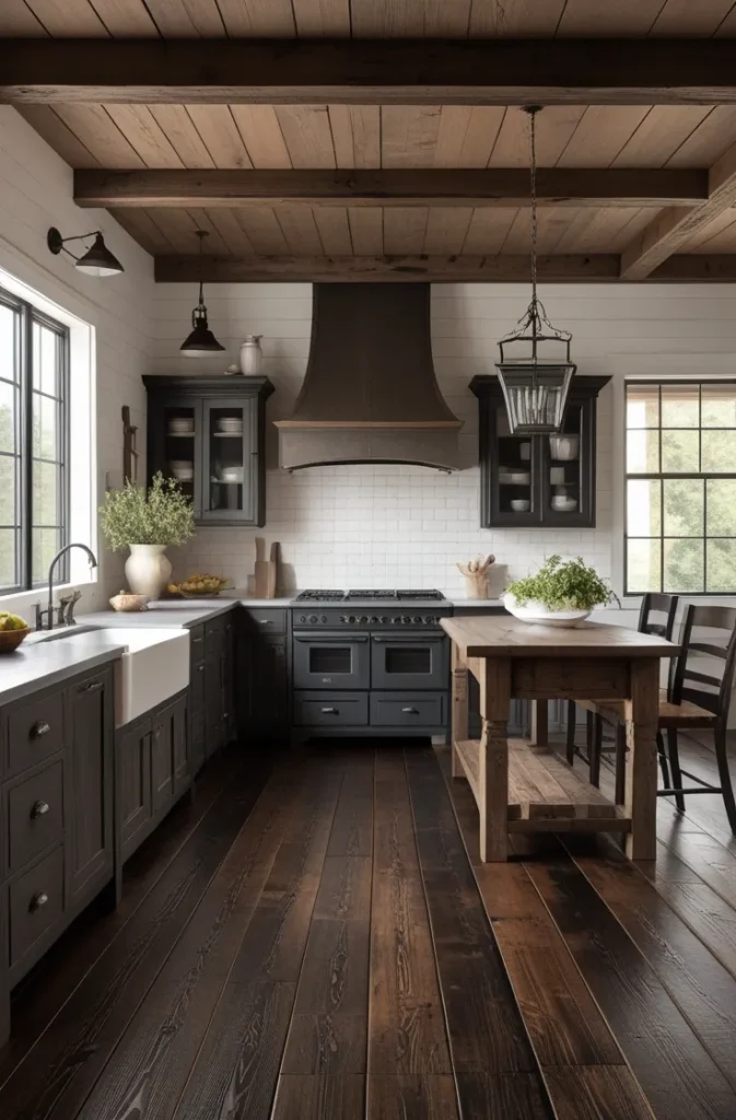 Dark Farmhouse Kitchen Design