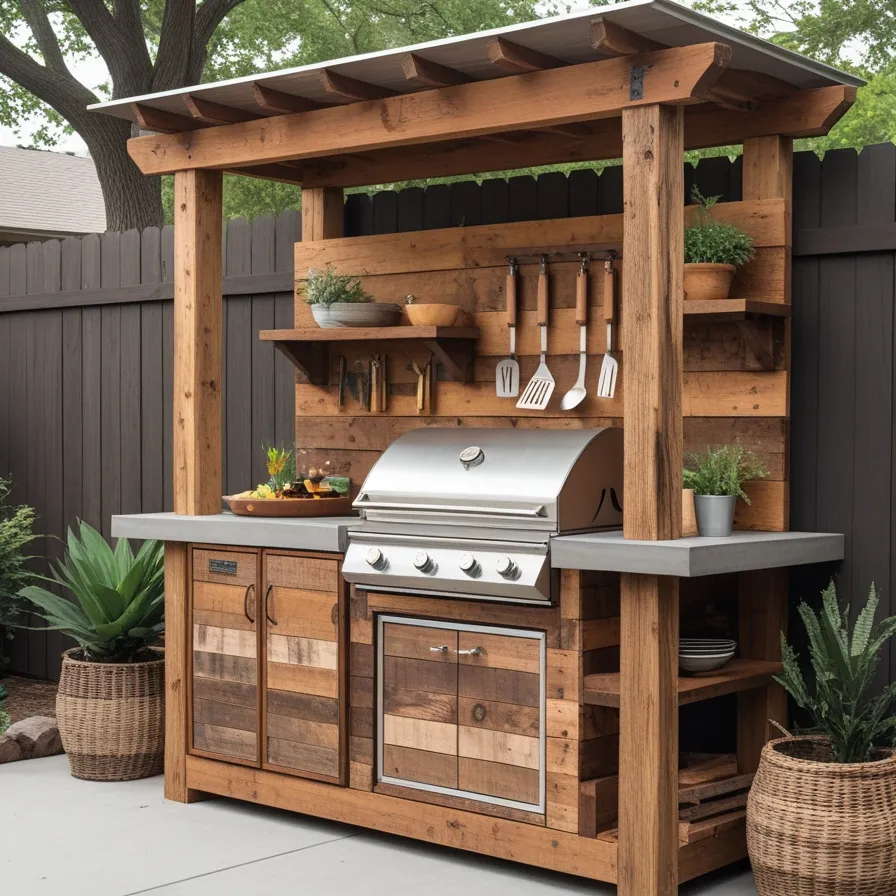 DIY Outdoor Grill Station