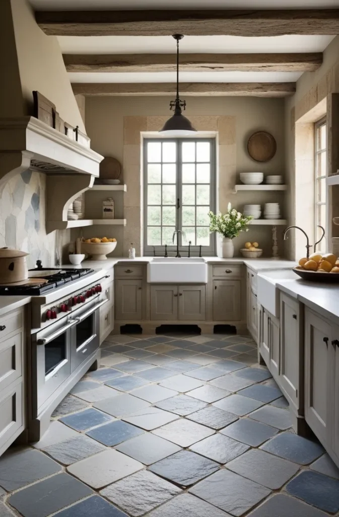 Blue French Country Kitchen Ideas