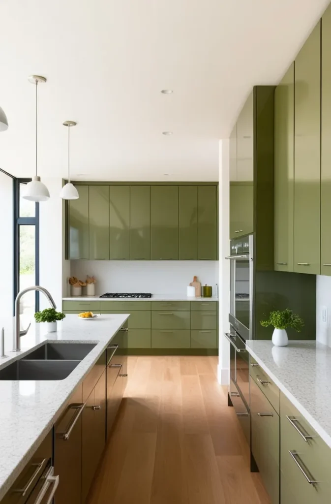 Olive Green Kitchen Designs