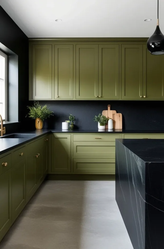 Olive Green Kitchen Designs