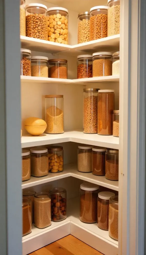 Corner Pantry Organization