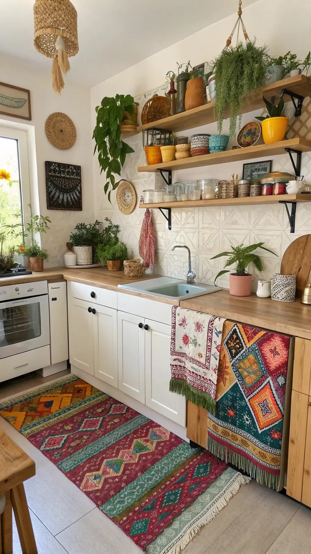 boho kitchen makeover