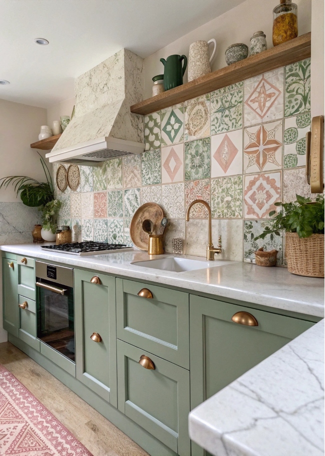 boho kitchen backsplash