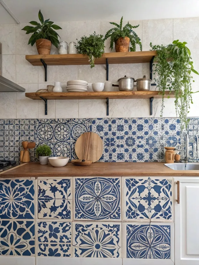 Boho Kitchen Backsplash