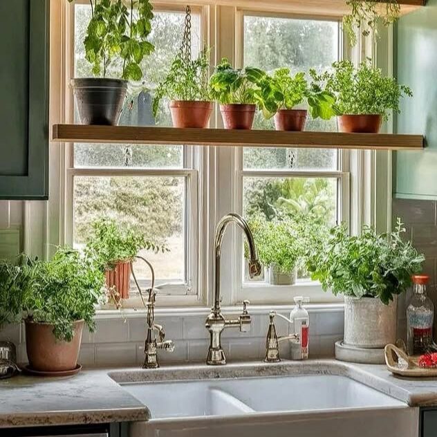 Fall kitchen window decor ideas