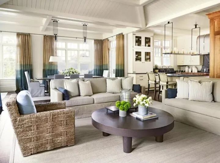open concept kitchen living room layout
