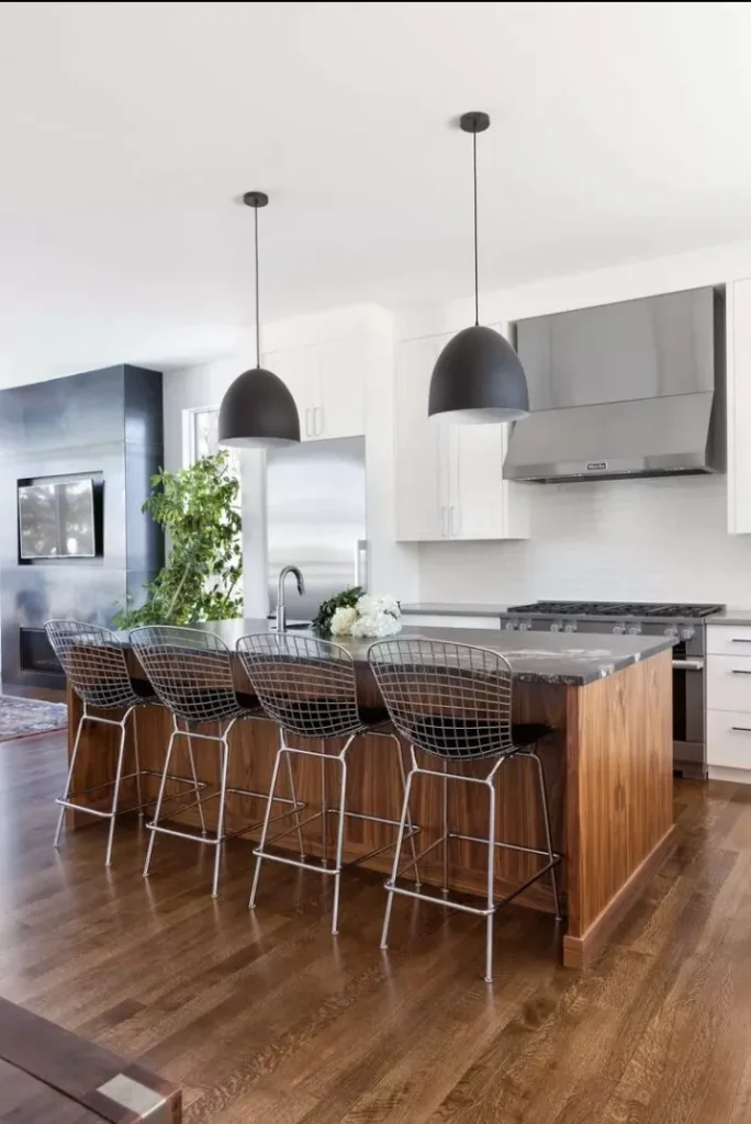 open concept kitchen living room layout