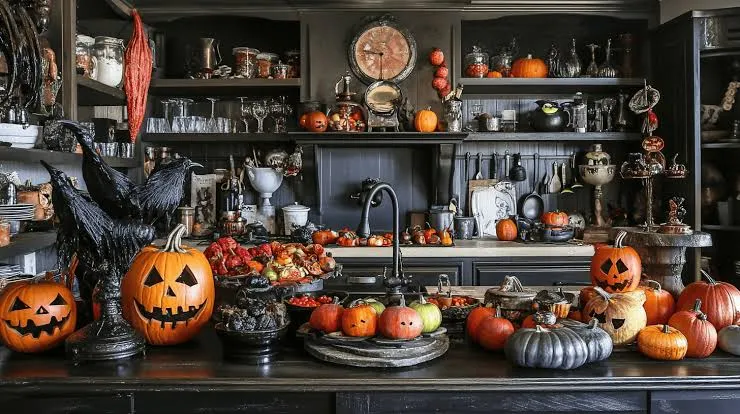 Vintage Halloween kitchen