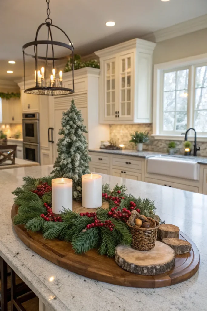 kitchen island christmas centerpiece