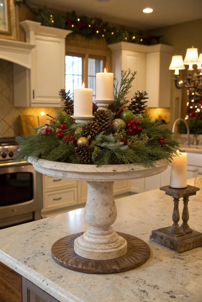 kitchen island christmas centerpiece