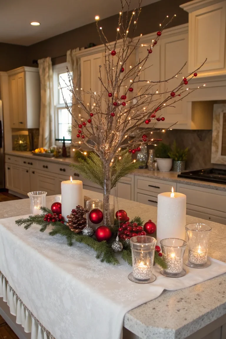 kitchen island christmas centerpiece