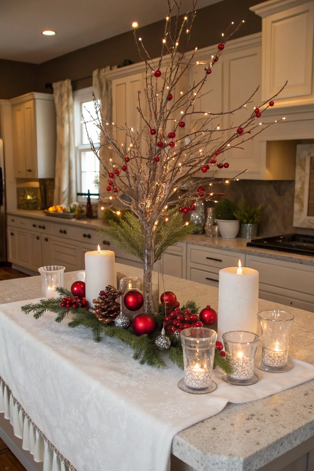 kitchen island christmas centerpiece