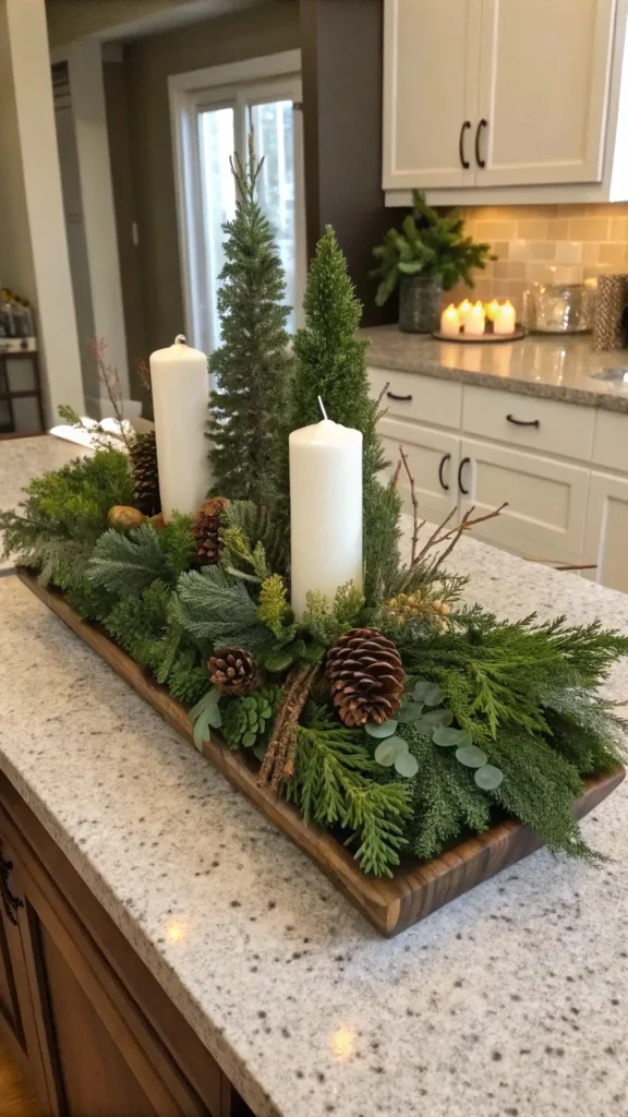 kitchen island christmas centerpiece