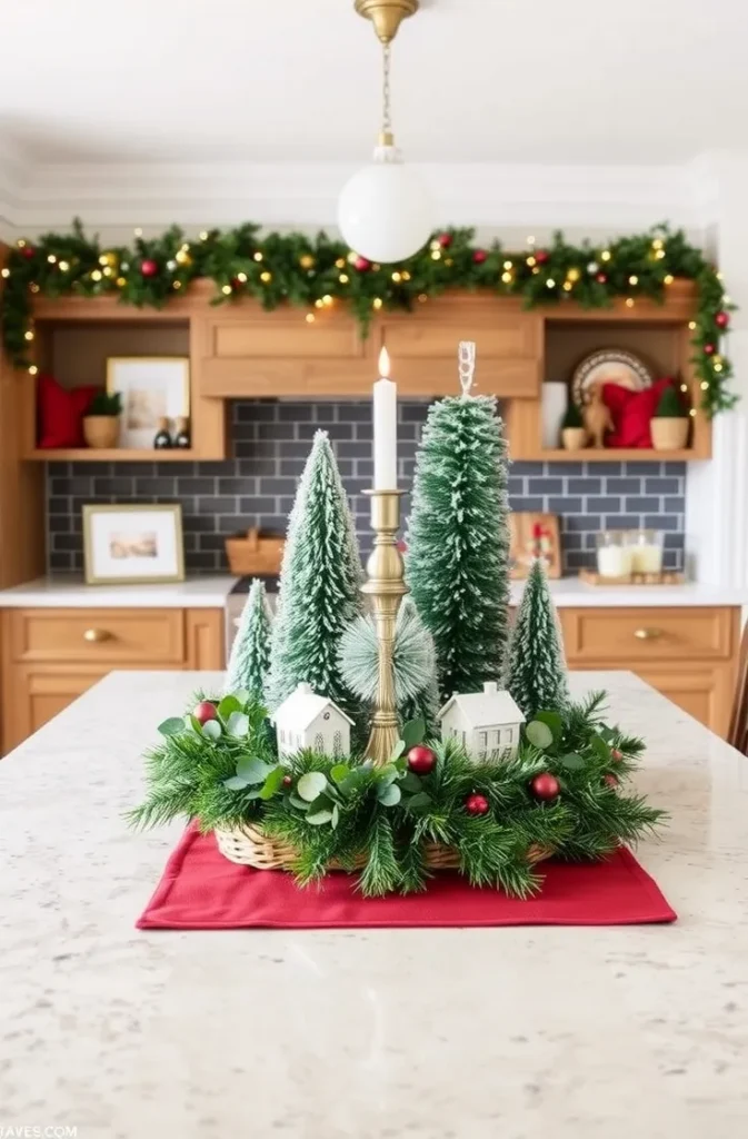 kitchen island christmas centerpiece
