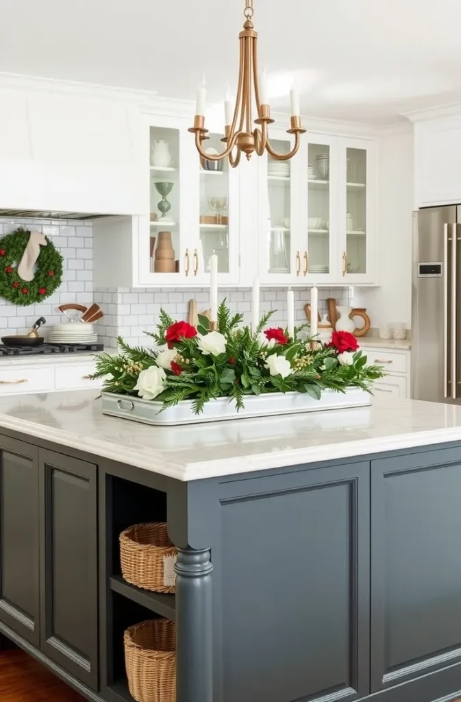 kitchen island christmas centerpiece