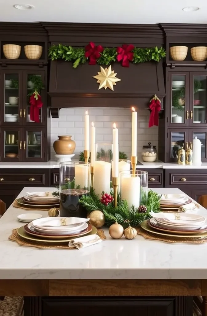 kitchen island christmas centerpiece
