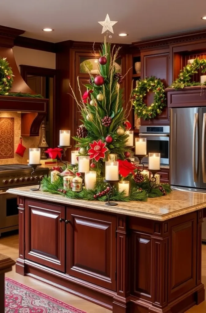 kitchen island christmas centerpiece