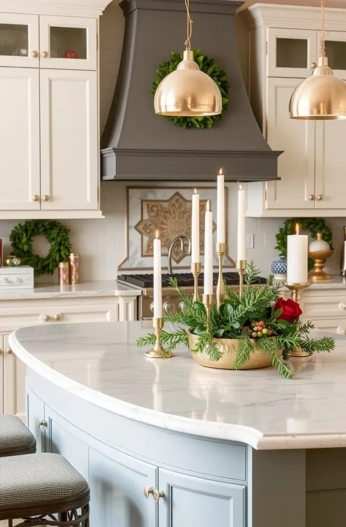 kitchen island christmas centerpiece