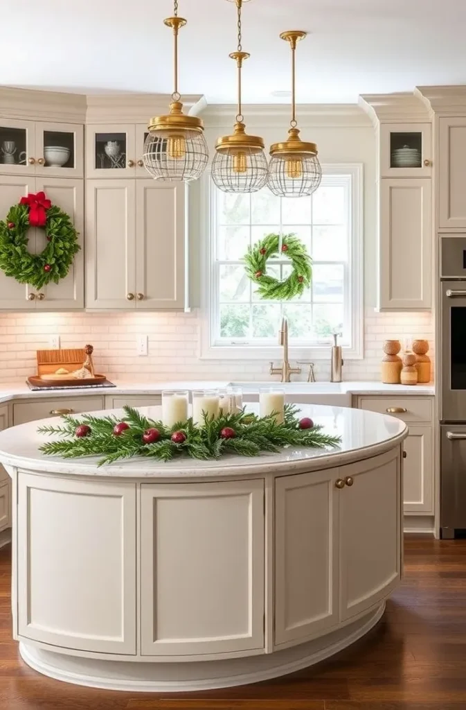 kitchen island christmas centerpiece