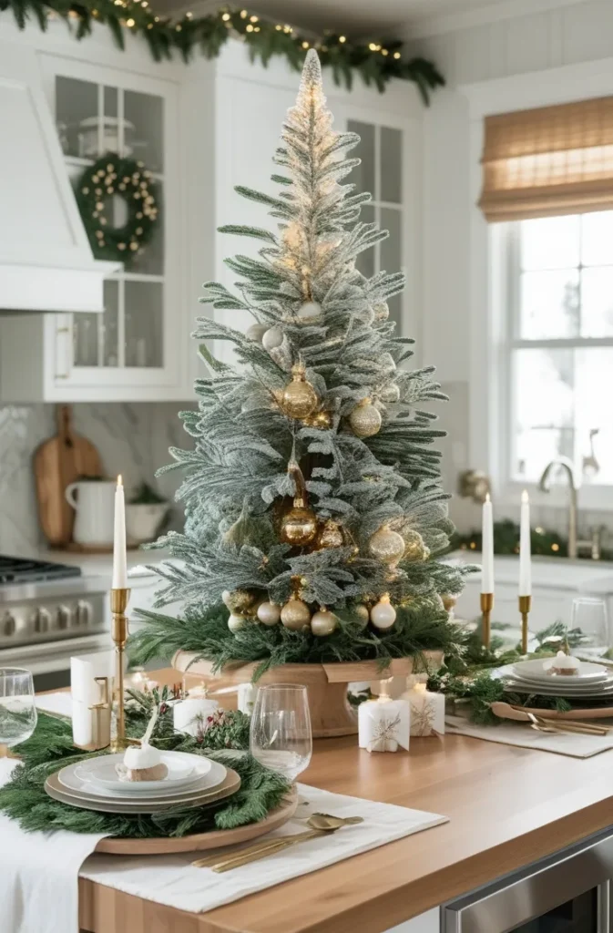 kitchen island christmas centerpiece