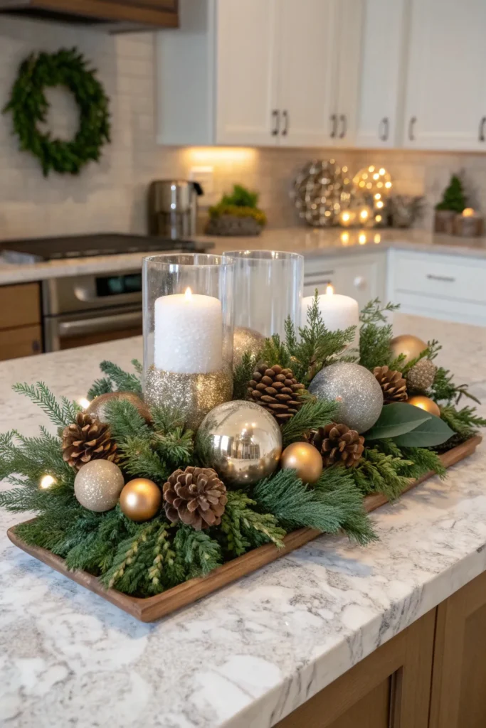 kitchen island christmas centerpiece